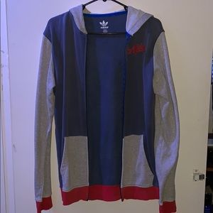 Adidas classic sweater with hoodie.